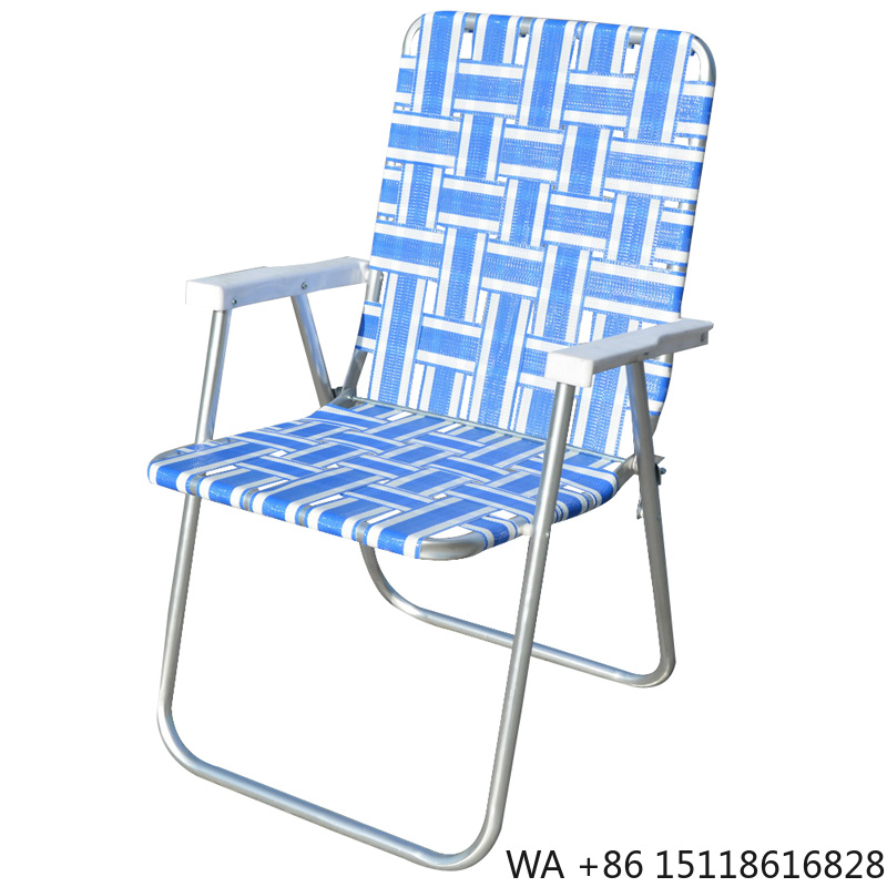 Outdoor Camping Recliner - Folding Patio Lawn Webbed Chairs Beach