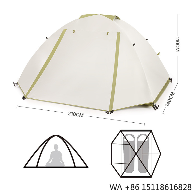 Outdoor Camping Tent - Hiking Mountaineering Trekking Camping Tent Double-Layer