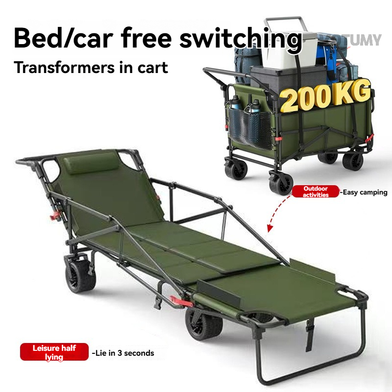 Foldable Camping Wagon with Ta - Outdoor Camping Recliner 评论和价格