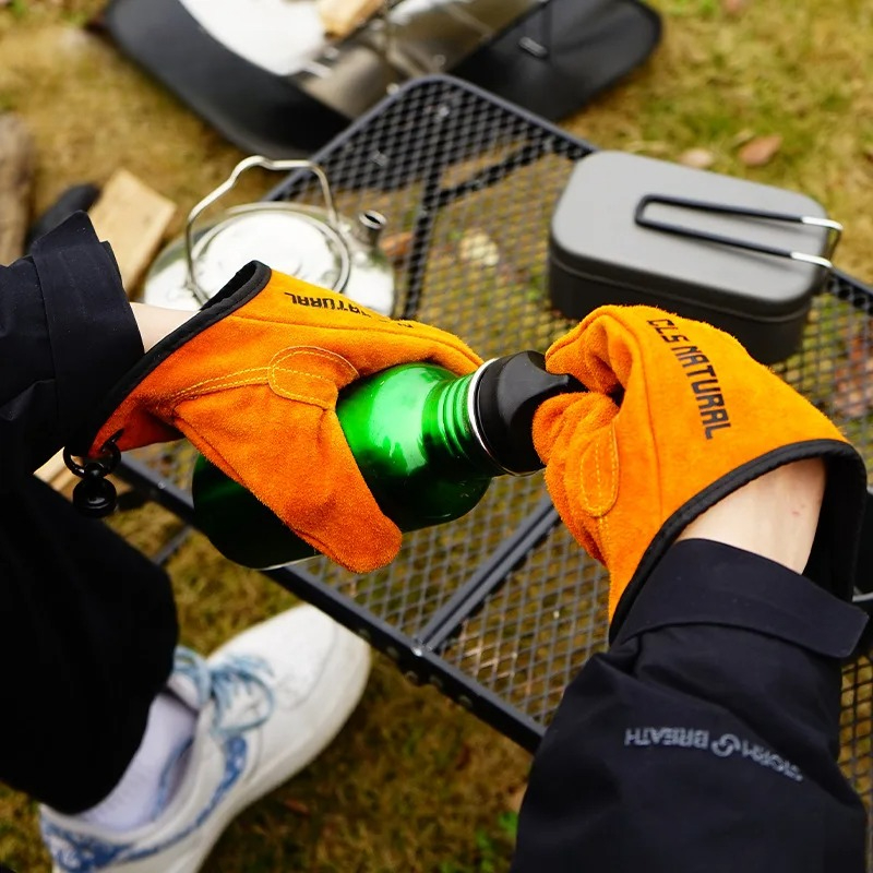 Heat Resistant BBQ Gloves Cowh - Outdoor Camping Bbq 评论和价格