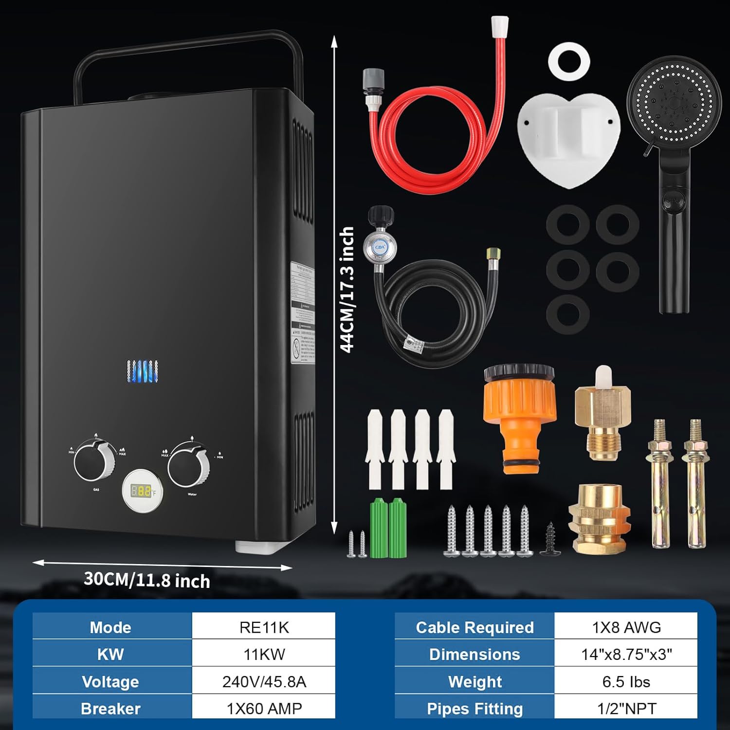 Tankless Water Heater Propane, - Outdoor Camping Heater 评论和价格