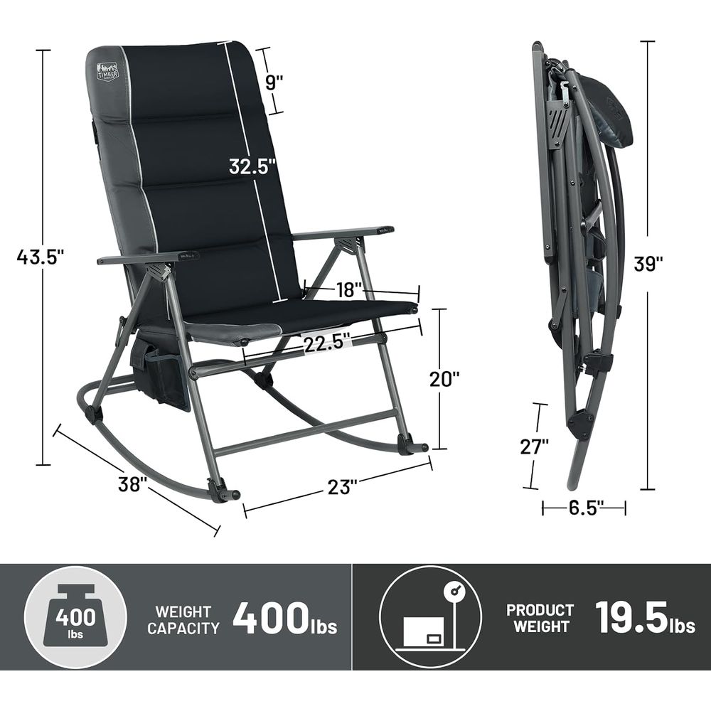 Oversized olding Rocking Campi - Outdoor Camping Rocker 评论和价格