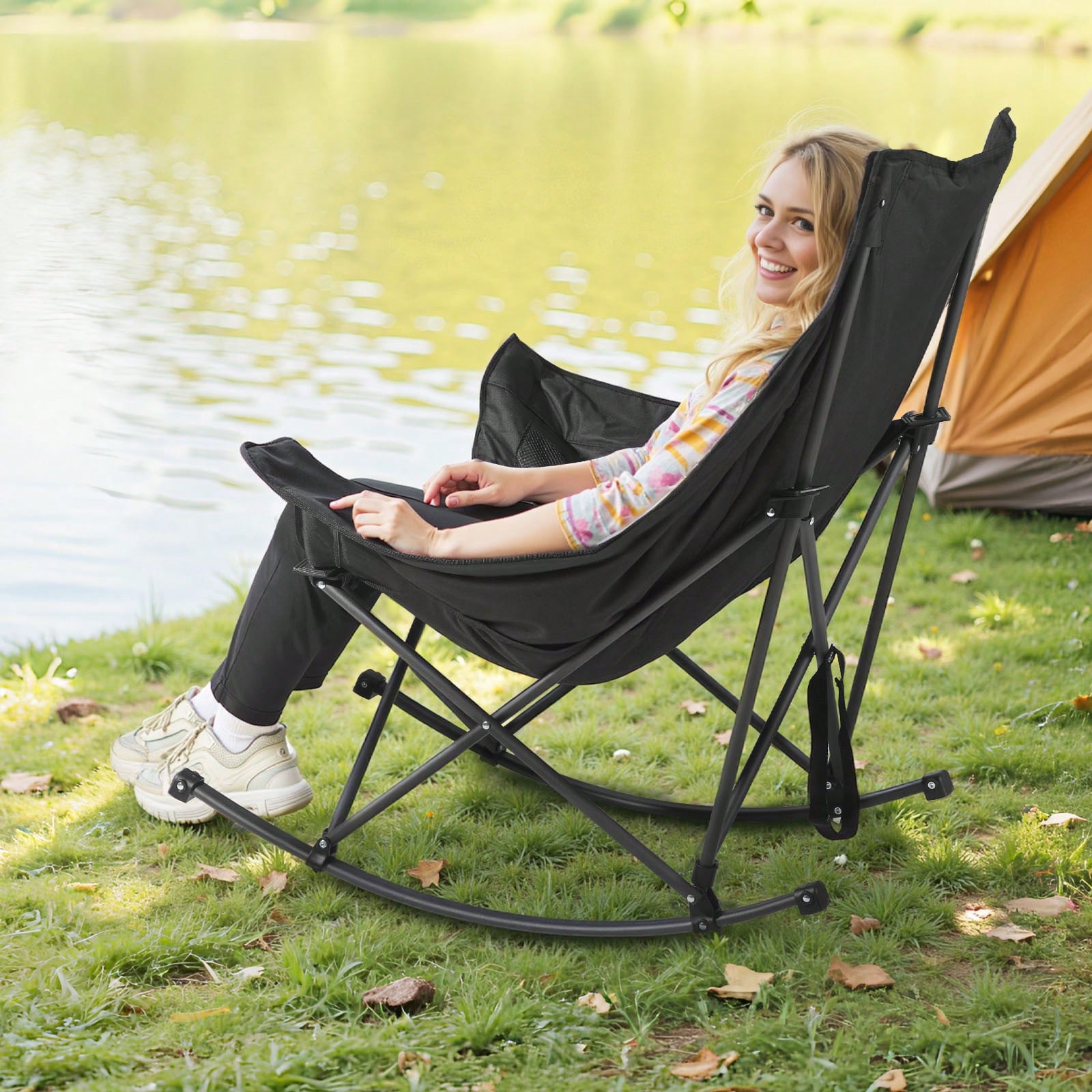 Rocking Camping Chair, Portabl - Outdoor Camping Rocker 评论和价格