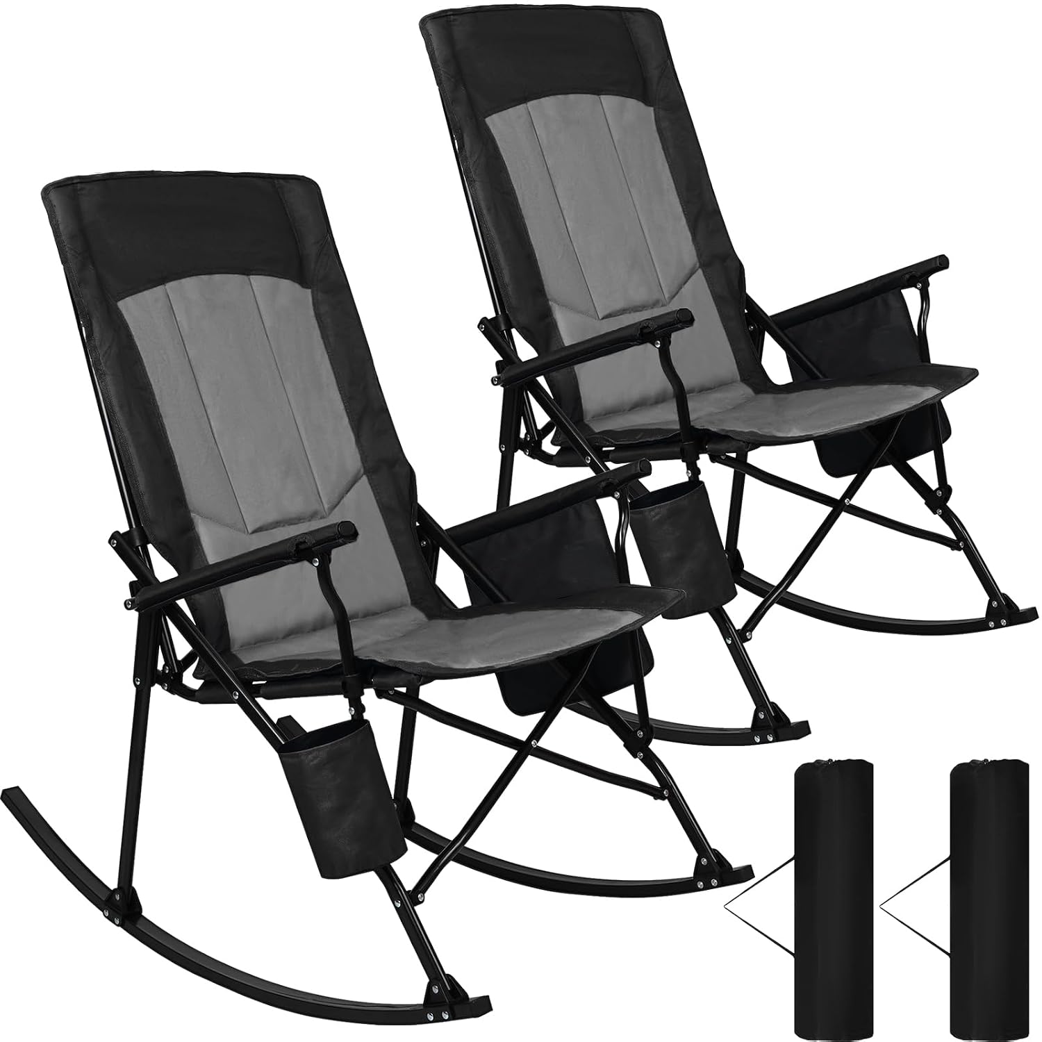 High Back Portable Rocking Cha - Outdoor Camping Rocker 评论和价格
