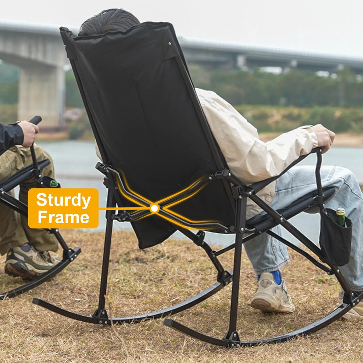 High Back Portable Rocking Cha - Outdoor Camping Rocker 评论和价格