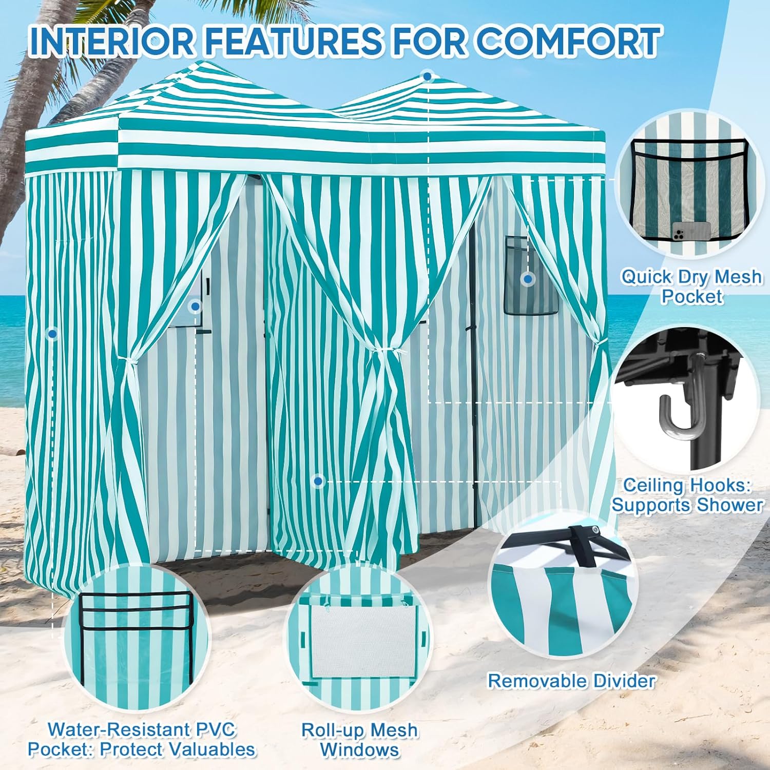 Outdoor Portable 2-Room Pop Ch - Outdoor Camping Tent 评论和价格