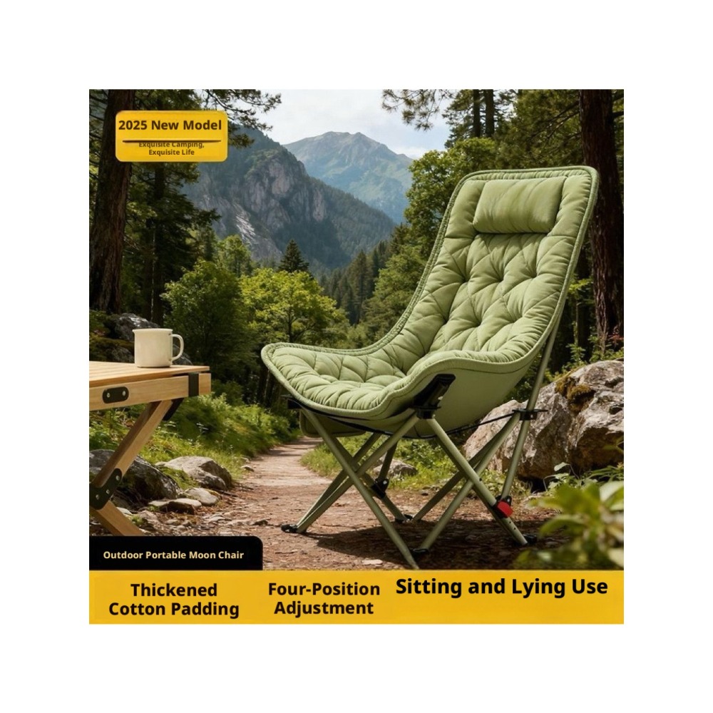 Thickened Cotton Outdoor Foldi - Outdoor Camping Recliner 评论和价格