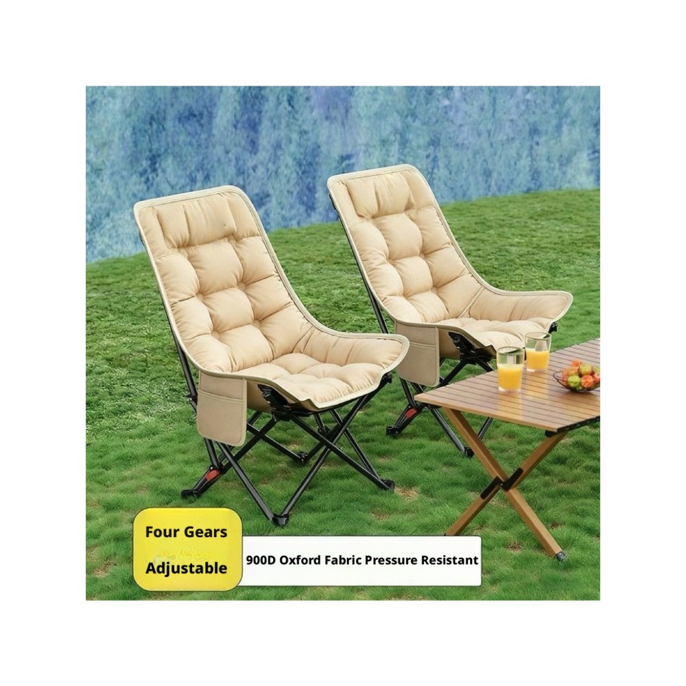 Thickened Cotton Outdoor Foldi - Outdoor Camping Recliner 评论和价格