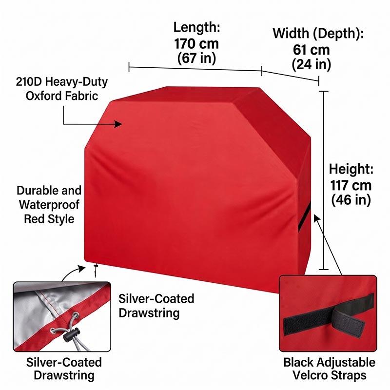 210D BBQ Cover Dustproof Water - Outdoor Camping Bbq 评论和价格