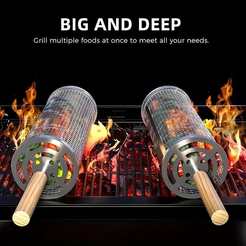 Stainless Steel BBQ Grill Bask - Outdoor Camping Bbq 评论和价格