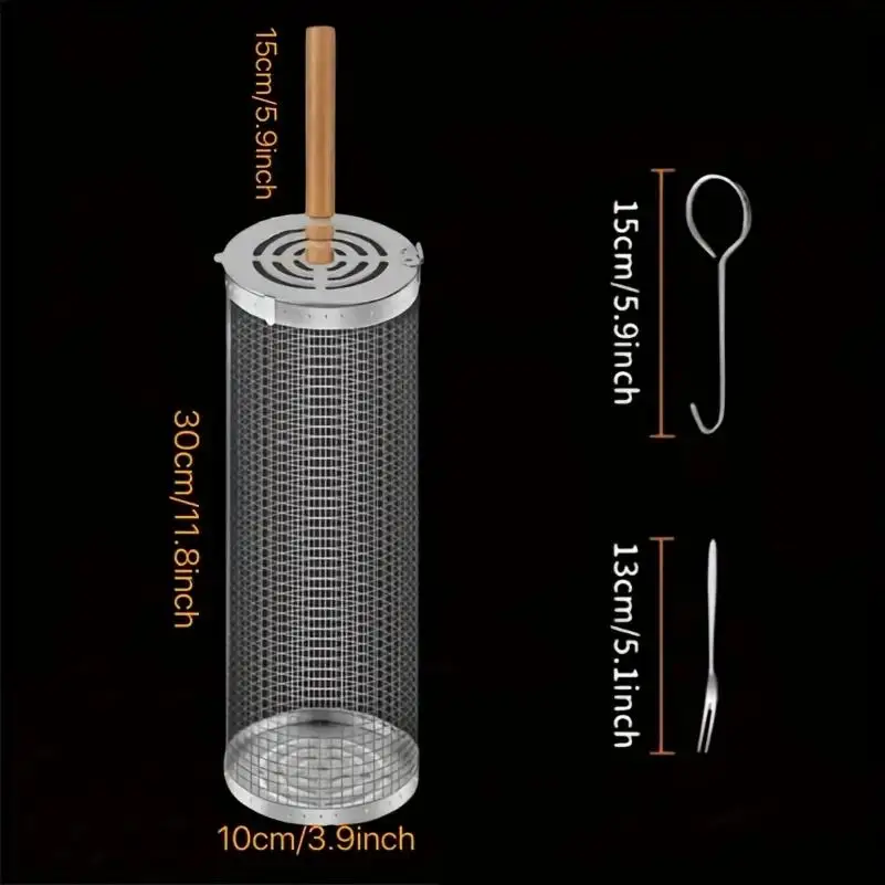 Round Barbecue Grill Basket Se - Outdoor Camping Bbq 评论和价格