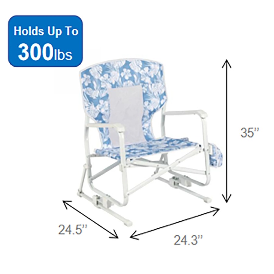 Mainstays Blue Low‑Sitting Bea - Outdoor Camping Rocker 评论和价格