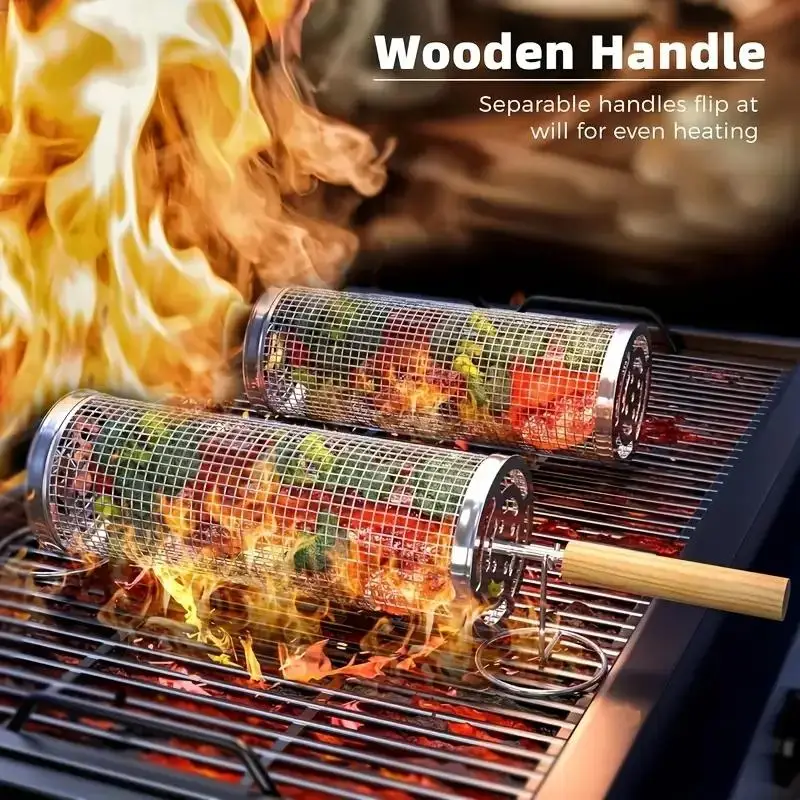 Stainless Steel BBQ Grill Bask - Outdoor Camping Bbq 评论和价格
