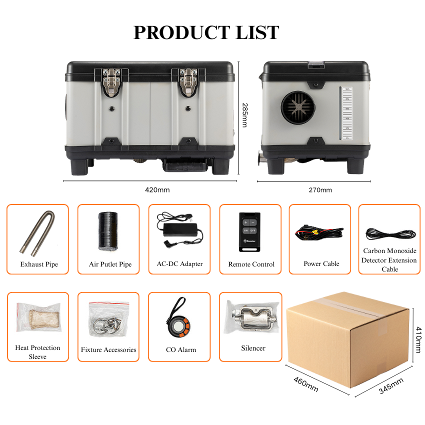 All In One 12V/24V 5KW Outdoor - Outdoor Camping Heater 评论和价格