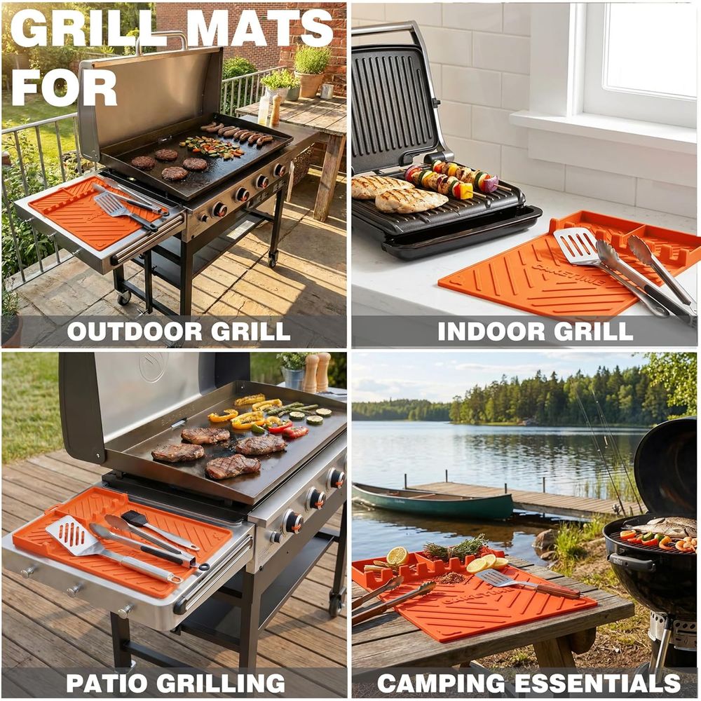 Silicone Grill Mats or Griddle - Outdoor Camping Bbq 评论和价格