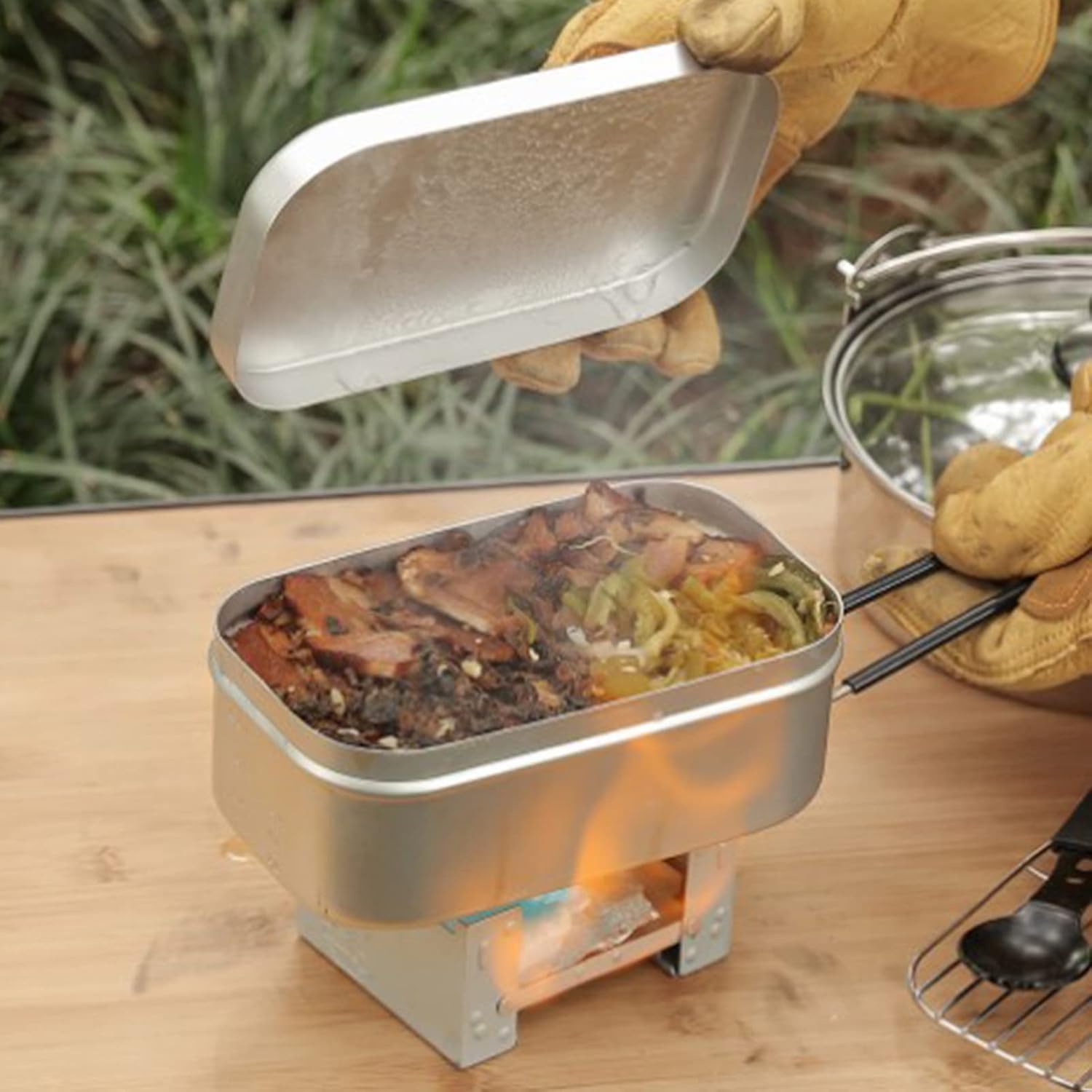 Foldable Bento Box Handle, Lun - Outdoor Camping World 评论和价格